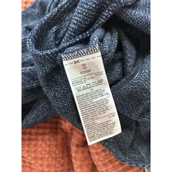 GAP | Marled Navy Rib-Knit Sleeveless Wide Leg Jumpsuit with Belt | Sz XS - Picture 7 of 7